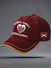 Unisex Maroon Hearts Football Lover Printed Hats
