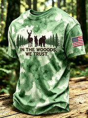 Men's In The Are Woods We Trust Short Sleeves T-shirt