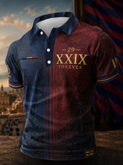 Men's Spain Orgull Blaugrana Football Lover Art Printed Casual Tops