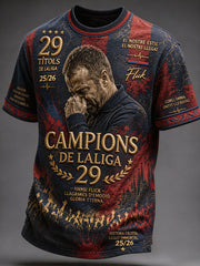 Men's Barcelona Football Lover Printed T-shirt