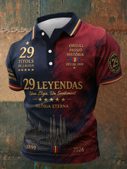 Men's Spain Orgull Blaugrana Football Lover Art Printed Casual Tops