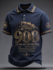 Men's Edinburgh City Proud Art Printed Casual Tops