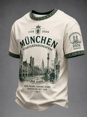 Men's München Stadtgründungsfest Print Casual T-Shirt