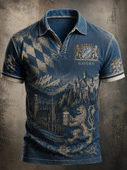 Men's Retro German Bayern Print Casual Shirt