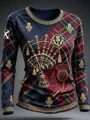 Women's UK Football Lover Scotland Printed off-shoulder sweatshirt