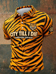 Men's Tigers Art Football Lover Printed Casual Tops