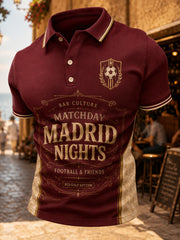 Men's Gift For Football Fans Print Casual Polo