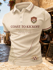 Men's Gift For Football Fans Print Casual Polo