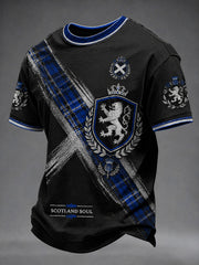 Men's Scotland Art Printed Short Sleeve T-shirt