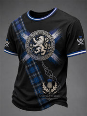 Men's Scotland Art Printed Short Sleeve T-shirt