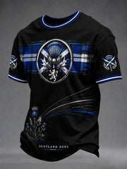 Men's Scotland Art Printed Short Sleeve T-shirt