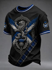 Men's Scotland Art Printed Short Sleeve T-shirt