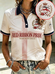 Women's England Lioness Football Lover Roses Art Printed Casual Tops