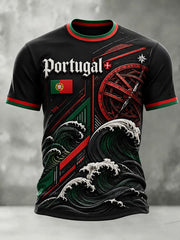 Men's Portugal Football Inspired Casual T-shirt