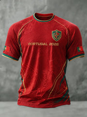 Men's Portugal Football Printed T-shirt