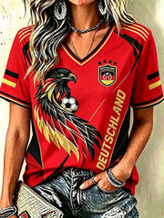 Women'S Germany Football Fan Short Sleeve T-Shirt