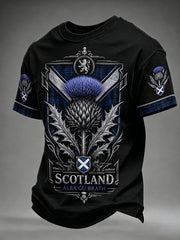 Men's Scotland Art Printed Short Sleeve T-shirt