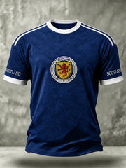 Men's Scotland Art Printed O-neck Short Sleeve T-shirt