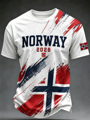 Men's Norway Football Casual Sport-Style Unisex T-Shirt