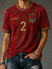 Men's 2026 Morocco No. 2 Football T-shirts