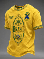 Men's Gift For Football Fans Print Casual Tee