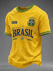 Men's Gift For Football Fans Print Casual Tee