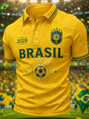 Men's Brazil Football Fan Gift Short Sleeve Top