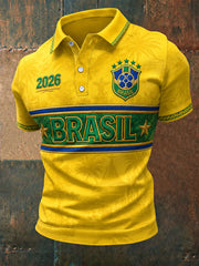 Men's Gift For Football Fans Print Casual Polo