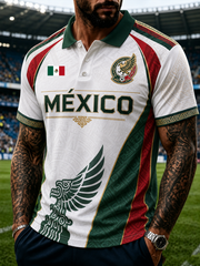 Men's Mexico Proud Art Printedpolo shirt