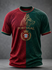 Men's Portuguese Football Printed Casual short sleeves t-shirt