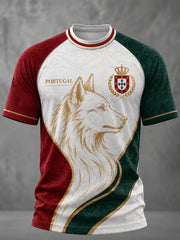 Men's Portuguese Football Printed Casual short sleeves t-shirt
