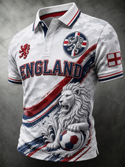 Men's UK Football Lover England Printed polo shirt