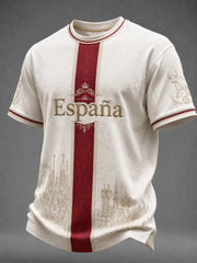 Men's Spanish Football Printed T-shirt
