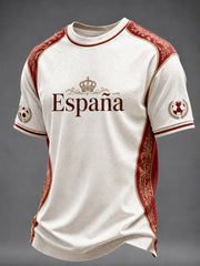Men's Spanish Football Printed T-shirt