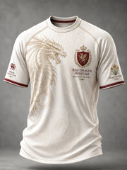 Men's Welsh Dragon Printed Casual Short Sleeves T-shirt
