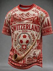 Men's Switzerland Team Fan Print T-Shirt