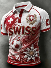 Men's Switzerland Football Fan Short Sleeve Top