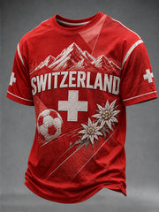 Men's Switzerland Team Fan Print T-Shirt