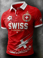 Men's Switzerland Football Fan Short Sleeve Top