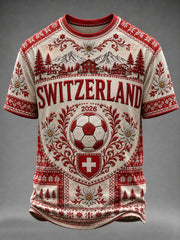 Men's Switzerland Team Fan Print T-Shirt
