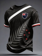 Men's NZ Football Lover Art Printed T-shirt