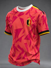 Men's Belgium Football Short Sleeves T-shirt