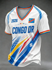 Men's DRC Football Print Casual T-shirt