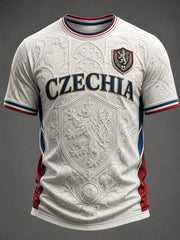 Men's CZECHIA Football Printed T-shirt