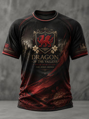 Men's Welsh Dragon Printed Casual Short Sleeves T-shirt