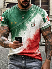 Men's Mexico Pride Art Printed T-shirt