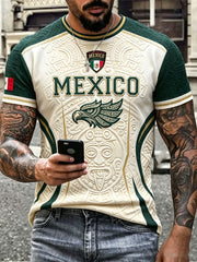 Men's Mexico Pride Art Printed T-shirt