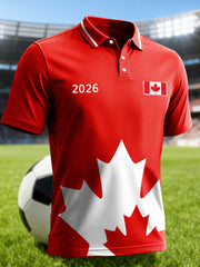 Men's Canada Print Casual Polo