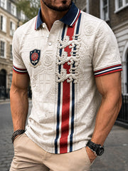 Men's England Football Lover Lions Roses Art Printed Casual Tops