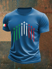 Men's Italian Air Force Printed Casual T-Shirt